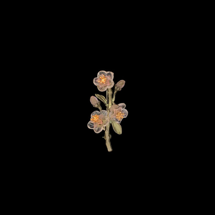 Image of the Michael Michaud Peach Blossom Brooch - Dainty on a black background