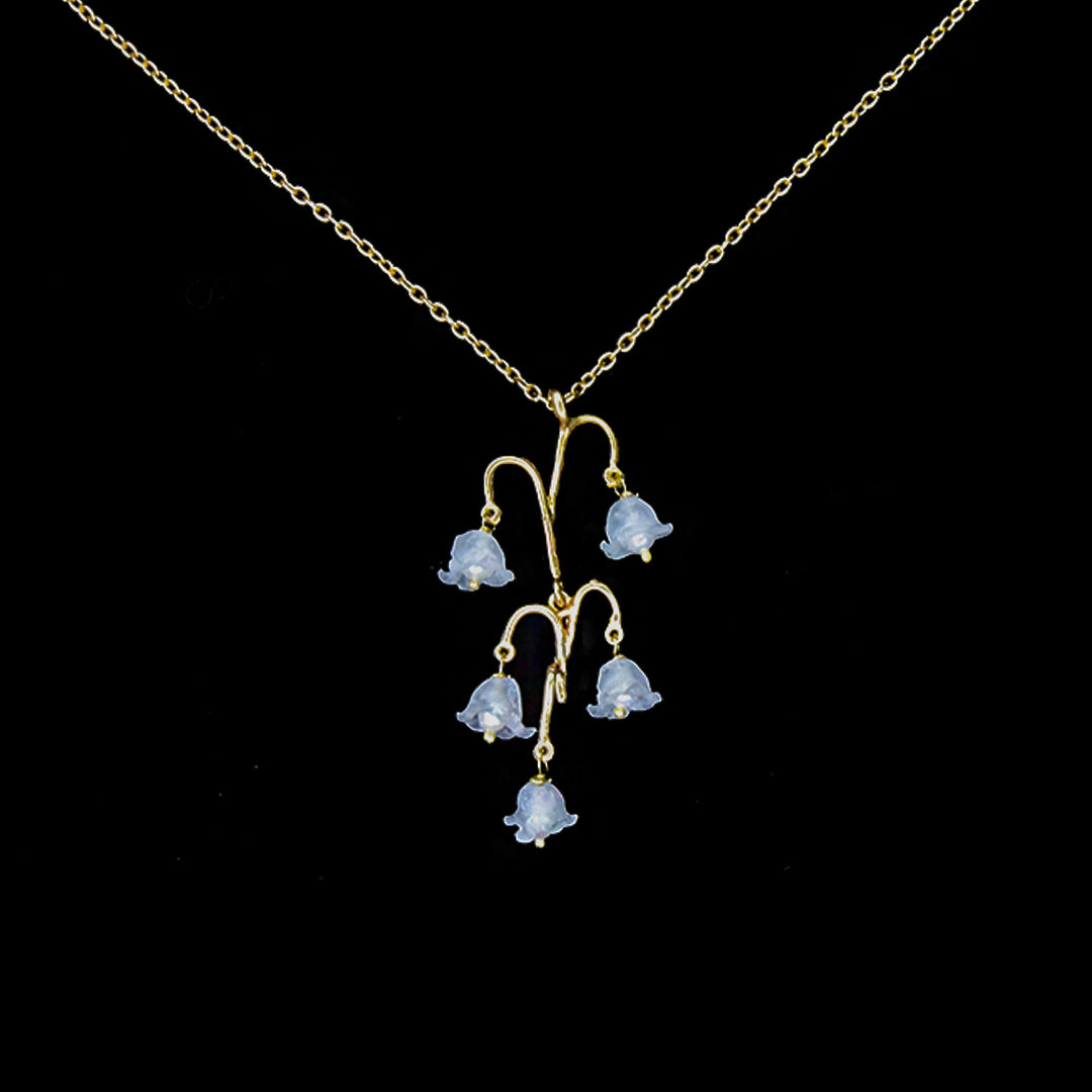 Image of the Michael Michaud Fine Lily of the Valley Pendant on a black background