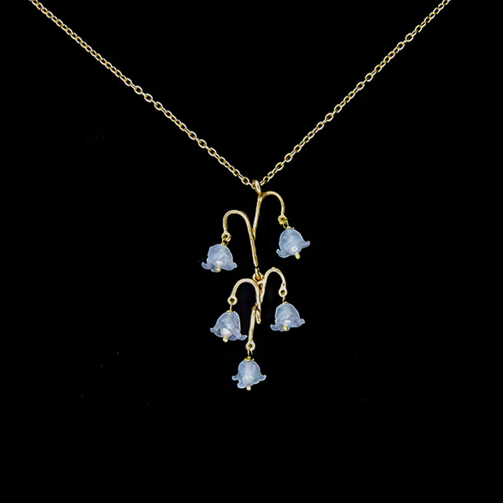 Image of the Michael Michaud Fine Lily of the Valley Pendant on a black background