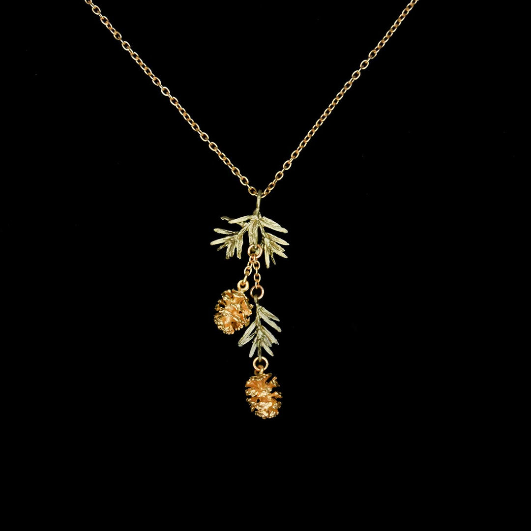Image of the Michael Michaud Pine Needle Pendant - Dainty on a black background