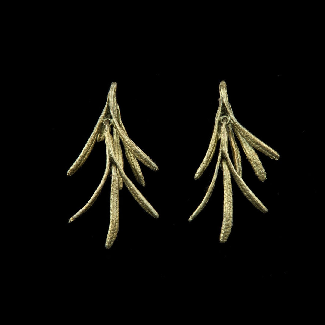 Image of the Michael Michaud Rosemary Earrings - Short Dangle Post on a black background