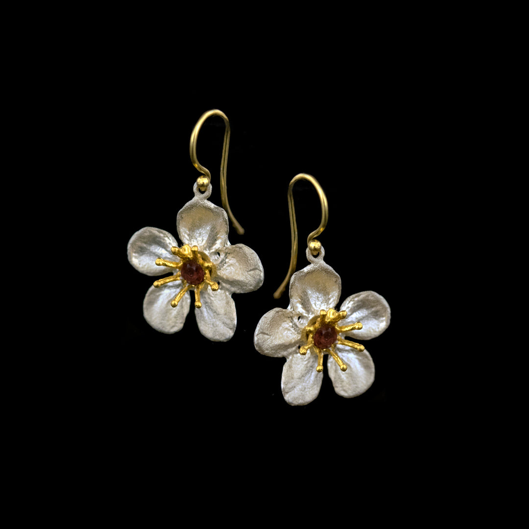 Image of the Michael Michaud Fine Survivor Tree Wire Earrings on a black background