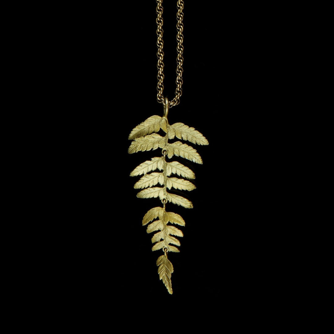 Image of the Michael Michaud Fern Necklace - 30" Long on a black background