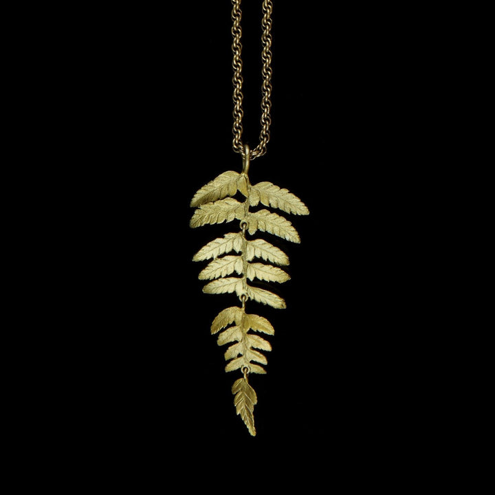 Image of the Michael Michaud Fern Necklace - 30" Long on a black background