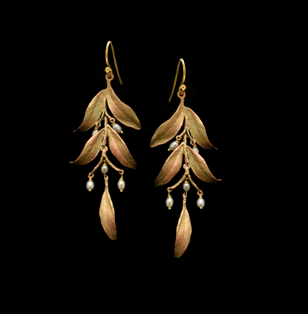 Image of the Michael Michaud Tapestry Statement Wire Earrings on a black background