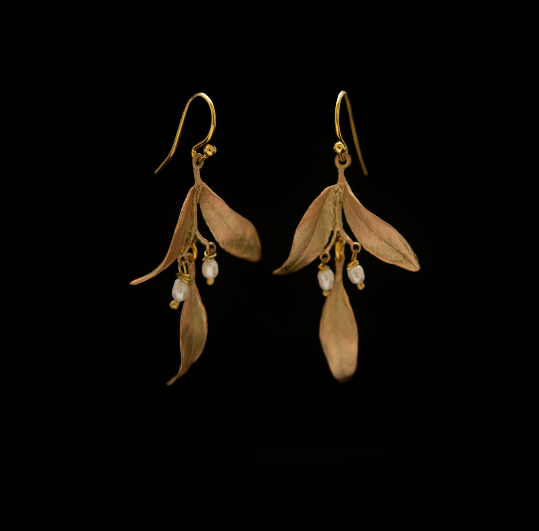 Image of the Michael Michaud Tapestry Wire Earrings on a black background