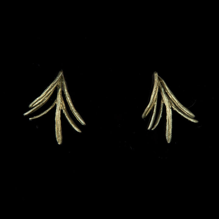 Image of the Michael Michaud Petite Herb - Rosemary Post Earrings on a black background