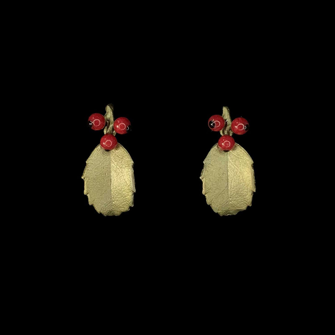 Image of the Michael Michaud Holly Jade Earrings - Post on a black background